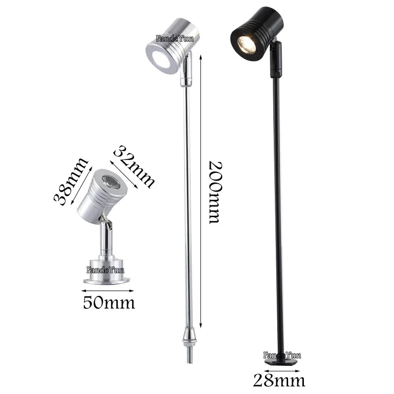 Dimmable LED Spotlights Mini led ceiling Down lights 1W 3W AC85-265v DC12V Light bulbs for cabinet counter showcase spot