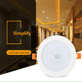 LED Human Body Induction Downlight - 3W to 30W PIR Motion Sensor Spotlight