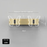 Nordic Butterfly Wall Lamp Light Luxury Creative Master Bedroom Bedside For Net Red Modern Minimalist Living Room Tv Background