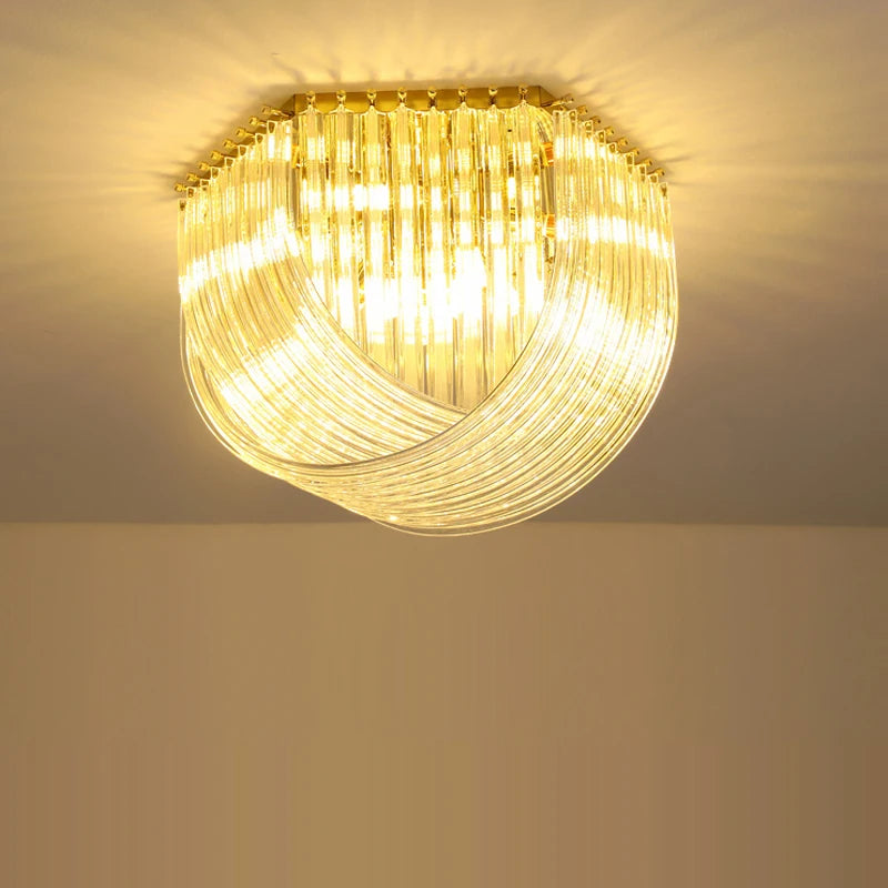 LED Postmodern Gold Silver Chrome Designer Hanging Lamps Chandelier Lighting Luster Suspension Luminaire Lamp For Foyer
