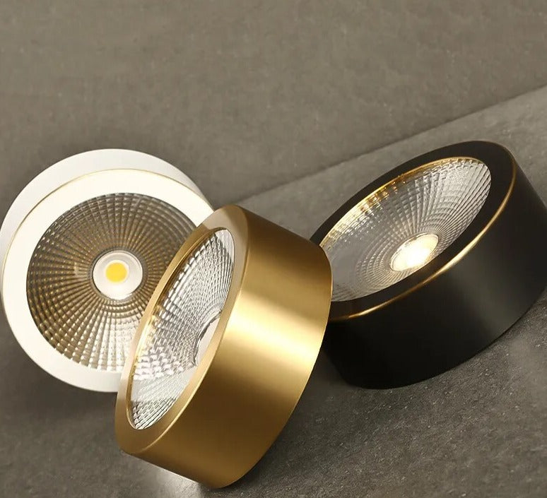 Full Copper 220V LED Ceiling Downlight Nordic Hallway Corridor Porch Surface Mounted Brass 6W 8W 10W Spot Light Fixture