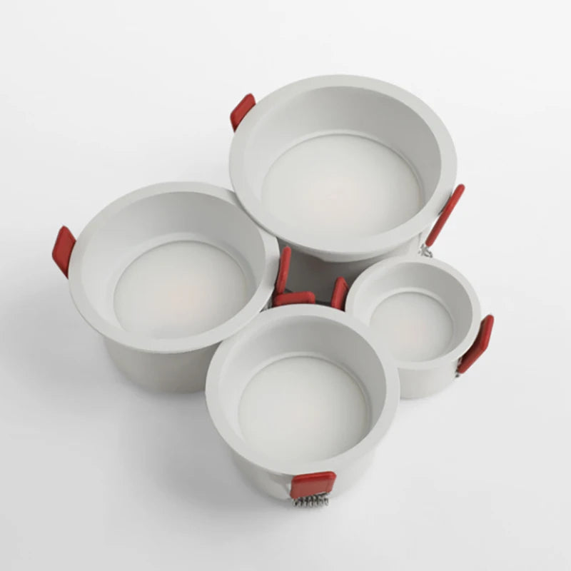 Dimmable Recessed Deep Glare LED Downlights 7W 12W 15W 20W LED Ceiling Spot Lights AC85~265V LED Ceiling Lamps Indoor Lighting