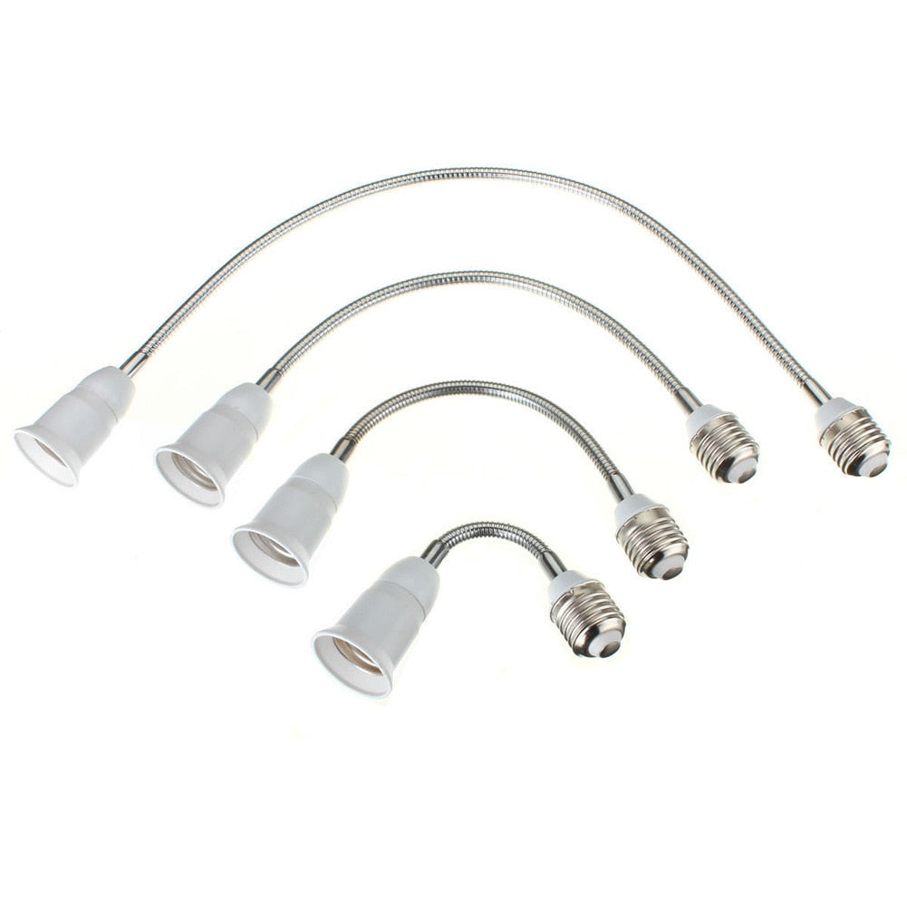 Socket E27 Flexible E27 Light Lamp Base Extender Bulb Adapter Converter Extension Light Holder Converter 20CM-60CM
