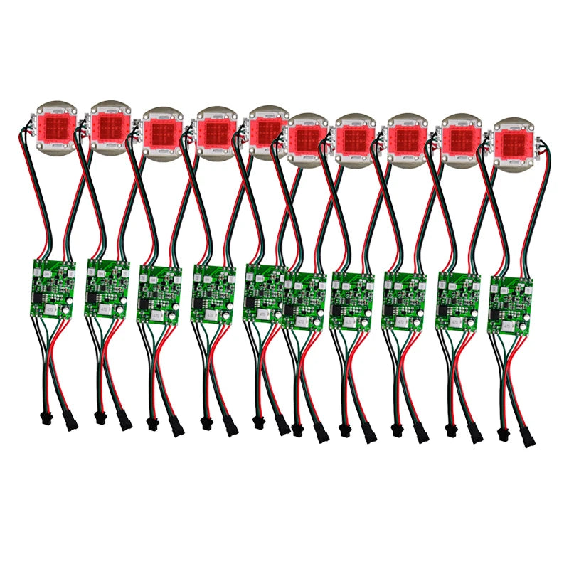 WS2811 High Power Addressable RGB LED Pixel Module (3W/9W/20W/30W) - DC12V–24V Full-Color Flood Light Driver