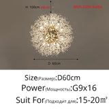 Modern Dandelion LED Lighting Pendant Lights Living Room Dining Room Bedroom pendant Lights Starry Fireball Lighting Fixtures