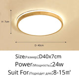 Modern Real Wooden LED Ceiling Lights For Bedroom Aisle Kitchen Dining Living Study Room Wardrobe Foyer Indoor Warm Home Lamps