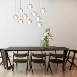 10 Lights Crystal Ball Chandelier LED Hanging Light for Dining Room Stairs Shop Hotel Dimmable Home Lighting