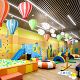 Nordic Cloth Hot Air Balloon Pendant Lights For Baby Room Nursery Children Restaurant Art Deco Hanging Lamp Colorful Led Fixture
