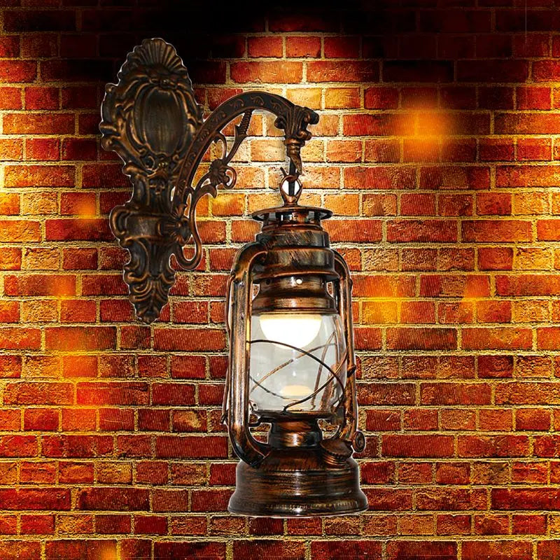 2025 New Vintage LED Wall Lamp Barn Lantern Retro Kerosene Wall Light European Antique Style