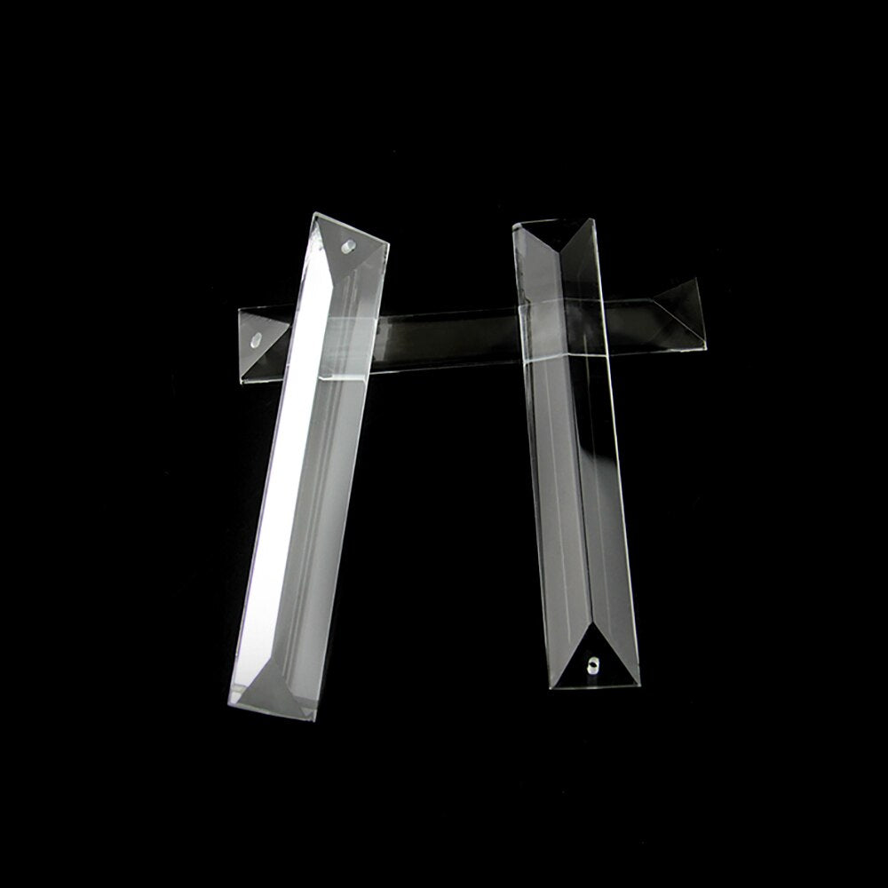 All Sizes Trimming Triangle Crystal Clear Prism In 1 Hole/2 Holes Glass Chandeliers Pendants Parts Glass Lamp Drop Pendants