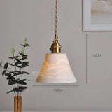 Nordic White Ceramic LED Pendant Lights Fixtures Knob Switch For Bedroom Dinning Living Room Modern Copper Hanging Lamp
