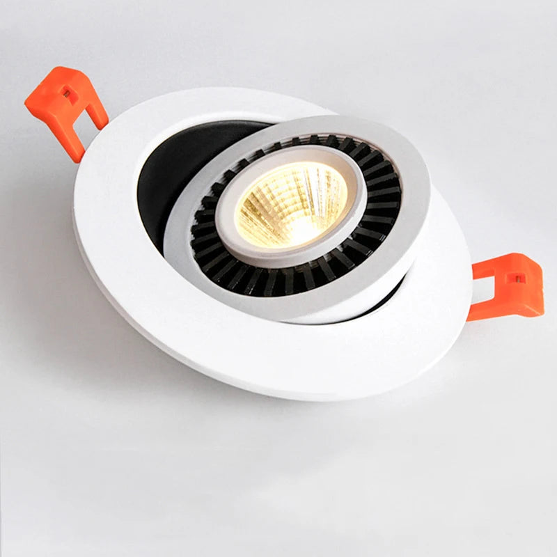 360° Rotating LED Recessed Spotlight - Dimmable Ceiling Downlight (5W-10W)