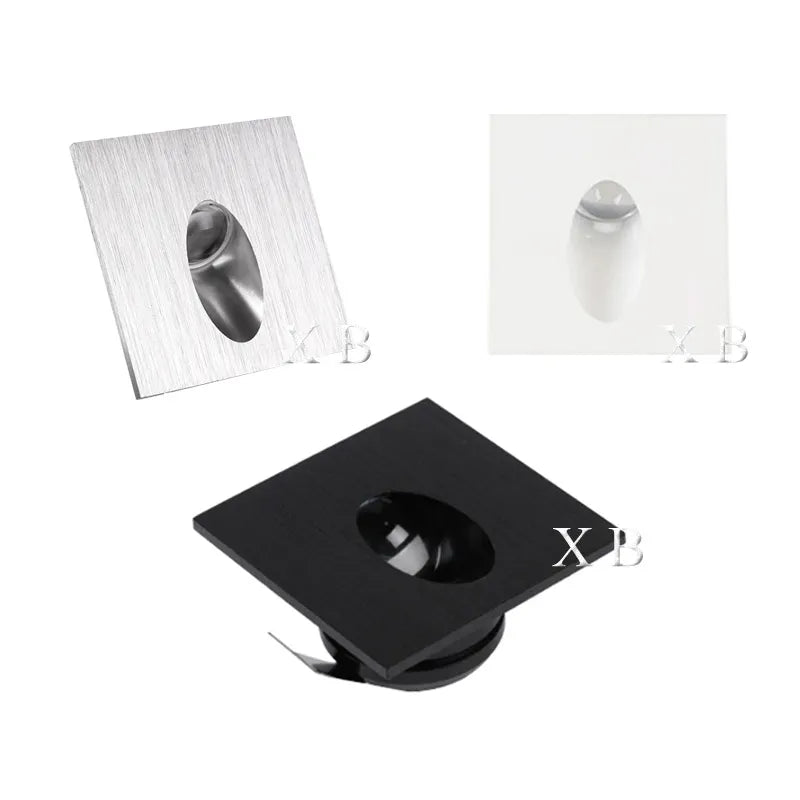 Led Stair Light Aluminum Square Round Wall Lamp 1W 3W Recessed LED Step Lamp Pathway Wall Corner Lamps AC85-265V Wall Light