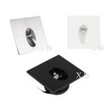 Led Stair Light Aluminum Square Round Wall Lamp 1W 3W Recessed LED Step Lamp Pathway Wall Corner Lamps AC85-265V Wall Light