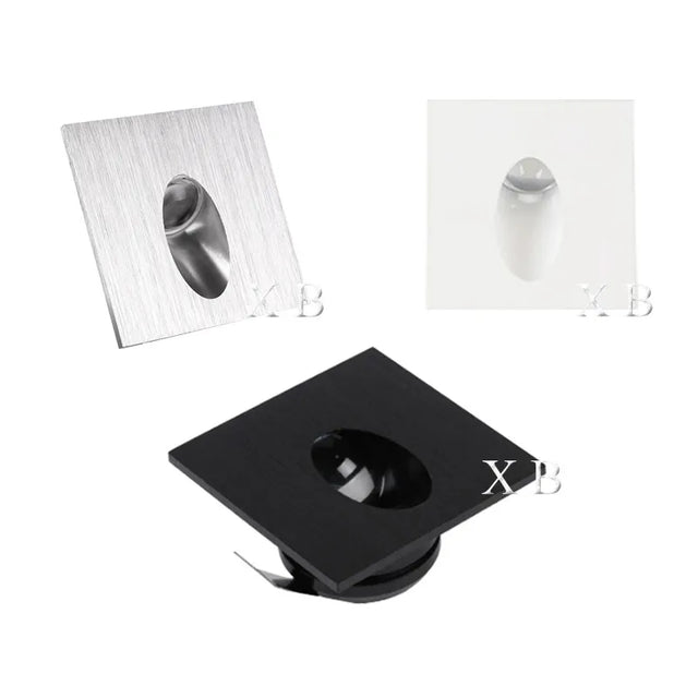 Led Stair Light Aluminum Square Round Wall Lamp 1W 3W Recessed LED Step Lamp Pathway Wall Corner Lamps AC85-265V Wall Light