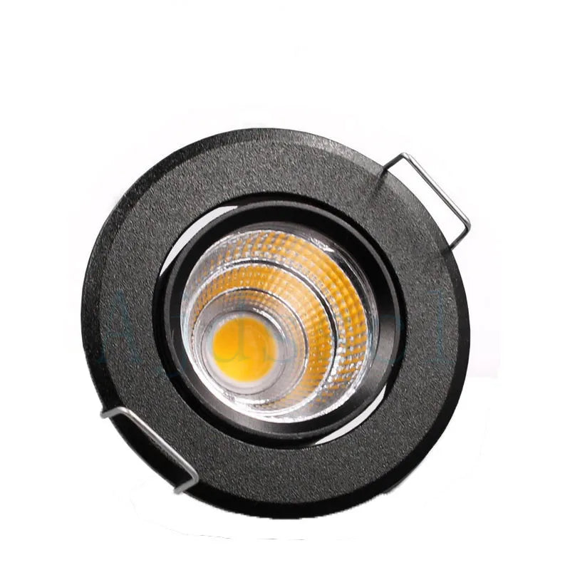 Satin Nickel Mini LED Recessed Spotlight - 5W Dimmable COB Downlight