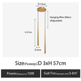 Bedroom bedside chandelier light luxury post-modern minimalist Nordic net red bar restaurant lighting long-line small chandelier