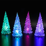 Colorful Acrylic LED  Christmas Tree Night Light Holiday Party Decoration New Year Children Desktop  Christmas Tree