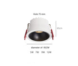 IP65 COB Waterproof Spotlight Recessed 5 Colors and 3 Emitting Colors