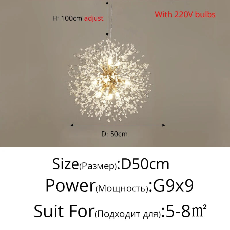 Modern Dandelion LED Lighting Pendant Lights Living Room Dining Room Bedroom pendant Lights Starry Fireball Lighting Fixtures