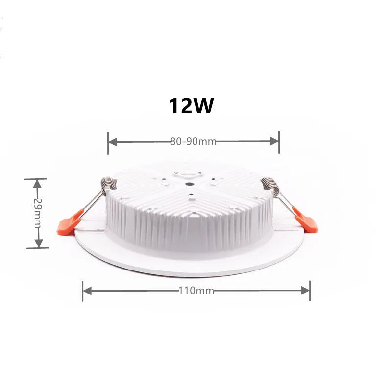 Dimmable 5W-36W LED Ceiling Lamp Recessed SMD Downlight 24W 30W Spot Light AC85-260V For Living Room and Shopping Mall Lighting