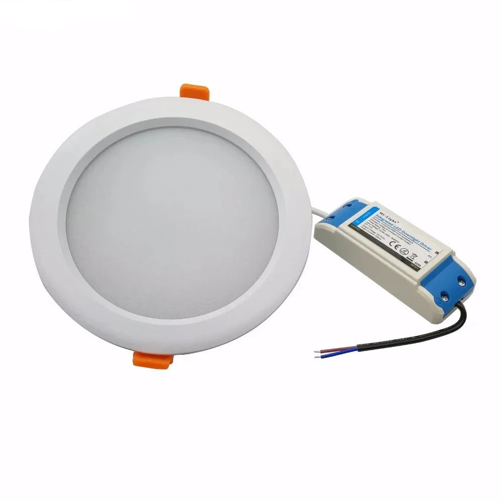  RGB+CCT 15W LED Downlight FUT069 IP54 Waterproof AC86-265V Round Recessed 2.4G  Dimmable Light For Bathroom