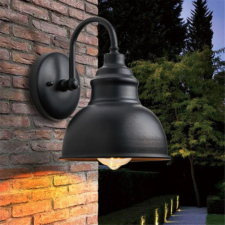 Minimalist Outdoor Wall Lanterns ,Aluminum Exterior Gooseneck Light, Farmhouse Barn Porch Light for Garden ,Garage, Yard, Front Door