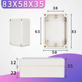 Outdoor Waterproof Plastic Junction Box (Black & White) - IP-Rated Plastic Enclosure & Electronics Project Instrument Shell Case