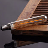 Vintage T20 T6 Tubular LED Filament Bulb - 1W 2W E12 E14 Dimmable Retro Light