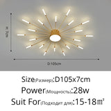 2025 New fireworks led Chandelier For Living Room Bedroom Home chandelier Modern Led Ceiling Chandelier Lamp Lighting chandelier