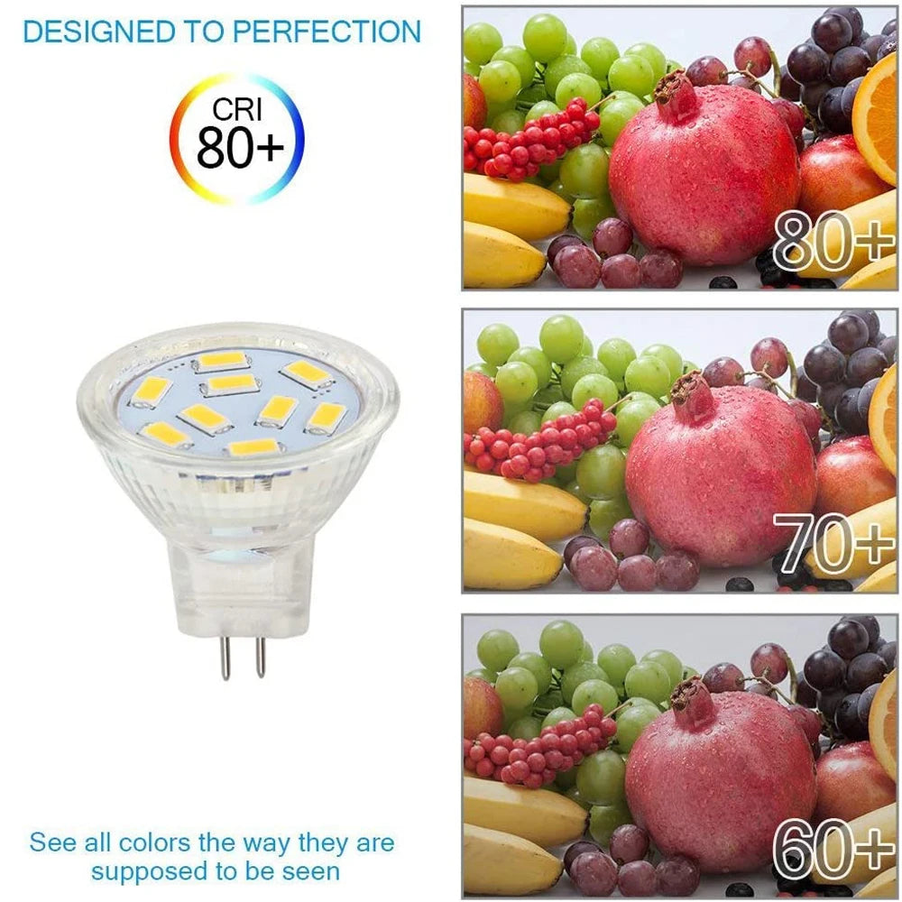 MR11 GU4 LED Bulb 2/3/5W12V Mini Spotlight 5730 SMD 9/12/15LEDs High Bright Led Lamp Cool Warm White Replace Halogen Light 10pcs