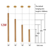 Slim LED Pendant Light - Long Tube Hanging Lamp for Kitchen Island & Bar