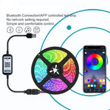 LED Strip Light Lamp 5050 RGB Music Lights TV Screen Backlight Waterproof Outdoor Lighting Neon Lights 5V+Remote Control + Adapter