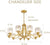 Modern Crystal Chandeliers Luxury 8-Light Chandelier Lighting Flush Mount Ceiling Lights Kitchen Island Hanging Pendant Light