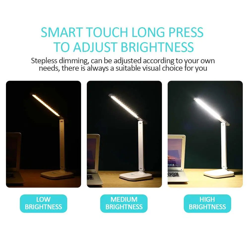 3 Levels Reading Light Book Lamp LED Desk Lamp Flashlight Study Eye-Care USB Home Decor Portable
