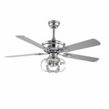Reversible Blades Chandelier Ceiling Fan Lights 3 Speed Sets Pendant Lamp Remote Control for Living Room