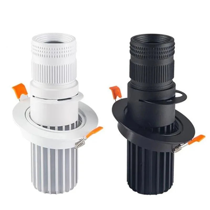 Built-in spotlight LED spotlight zoom adjustable spotlight ceiling 85V-265V 7W 12W 15W 20W restaurant bar KTV stage indoor light