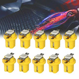 10x T5 B8.5D 5050 LED 1 SMD Car Dashboard Light Dash Instrument Indicator Lights Bulbs