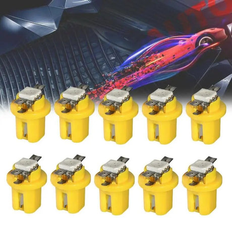 10x T5 B8.5D 5050 LED 1 SMD Car Dashboard Light Dash Instrument Indicator Lights Bulbs