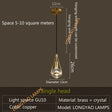 Bedroom bedside Pendant lights Modern luxury Copper Crystal Kitchen Restaurant Island Lighting Dining room Suspension luminaire