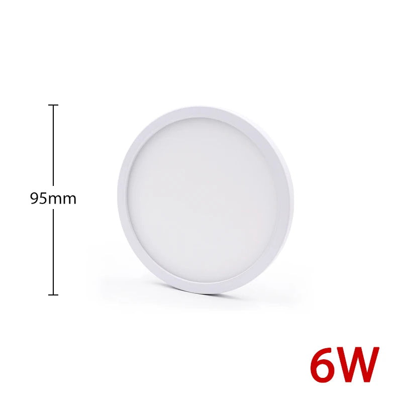 Ultra-Thin Surface Mount LED Ceiling Light (6W-48W) - AC85-265V Flush Mount Panel Lampada Lamp Fixture for Bedroom & Living Room