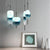 Wonder Glass Night Flow Bespoke Glass pendant light teardrop-shaped Blue pendant light art deco Italian Replica designer Lamp
