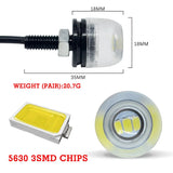 18mm 5630 5730 3 LED DRL Eagle Eye Lamp Daytime Running Lights Warning Fog lights Parking Signal Lamp 12V Yellow Amber White Ice