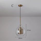 Loft Modern Pendant Light Glass Ball Hanging Lamp Kitchen Light Fixture Dining Hanglamp Living Room Luminaire