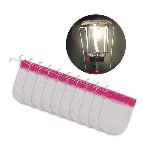 10pcs Gas Lantern Mantle Kerosene Gas Lamp Cover Durable Mesh Mantle