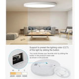Modern LED Ceiling Light - Wood Grain & Gold 3-Color Home Lighting