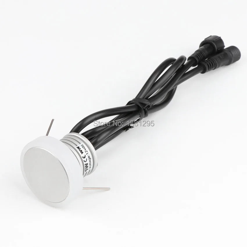 1PCS Eclipse Recessed LED Round Interior Wall Lamp 1W 12V Indoor Stair Step Staircase Deck Corner Decoration Moon Light