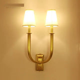 2 heads Wedding decoration wall sconce buckhorn Lamp dressing room led Mirror light dining room Bar Copper indoor wall lighting