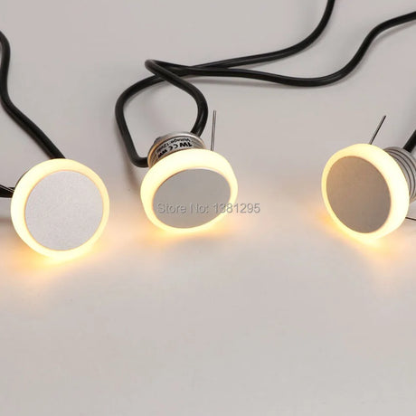 1PCS Eclipse Recessed LED Round Interior Wall Lamp 1W 12V Indoor Stair Step Staircase Deck Corner Decoration Moon Light