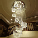 New Modern  Lustre Crystal Ball Design Chandelier Large Lustres De Cristal Lights D80*H300cm Guarantee 100%